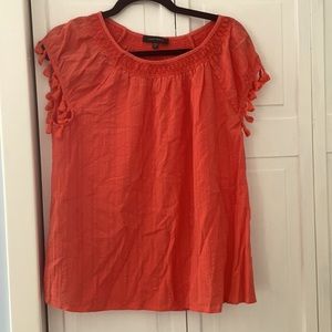 Sanctuary boho fringe orange top